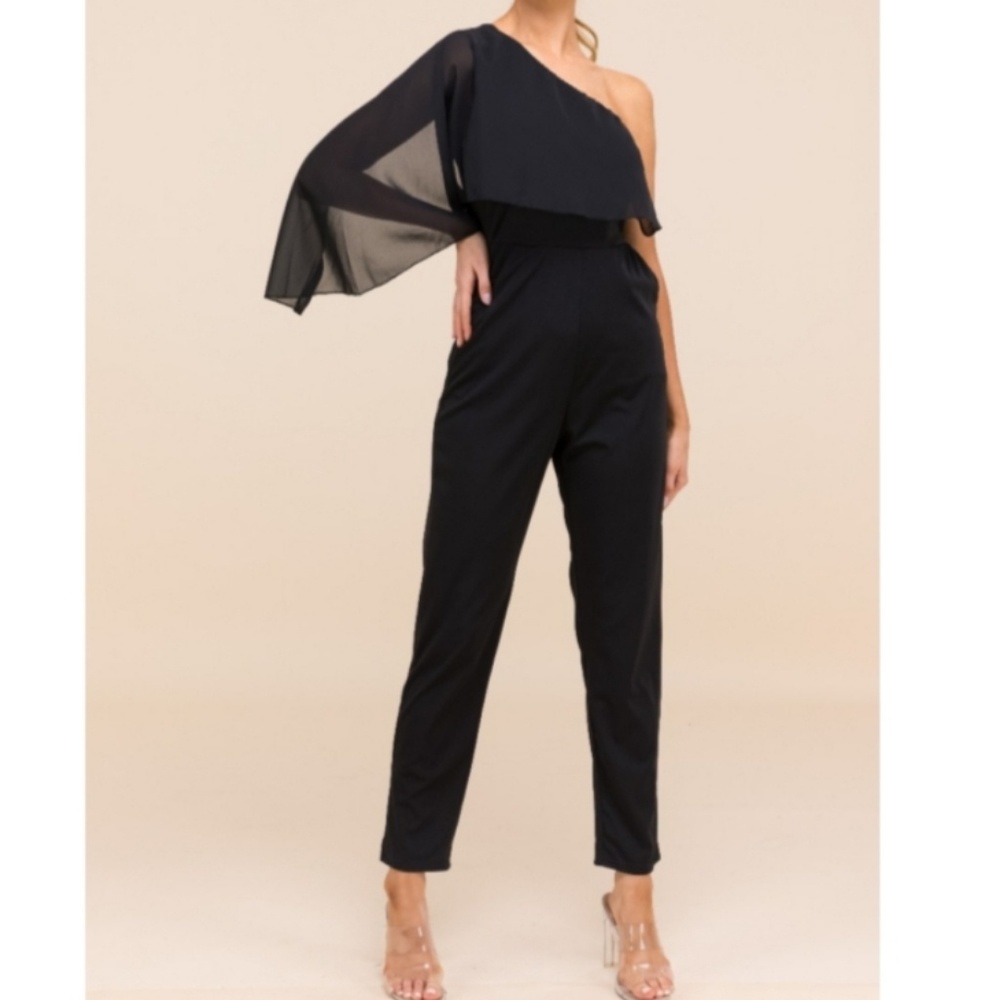 Mesh Splice Jumpsuit